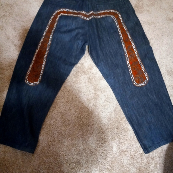 Embroidered Evisu jeans